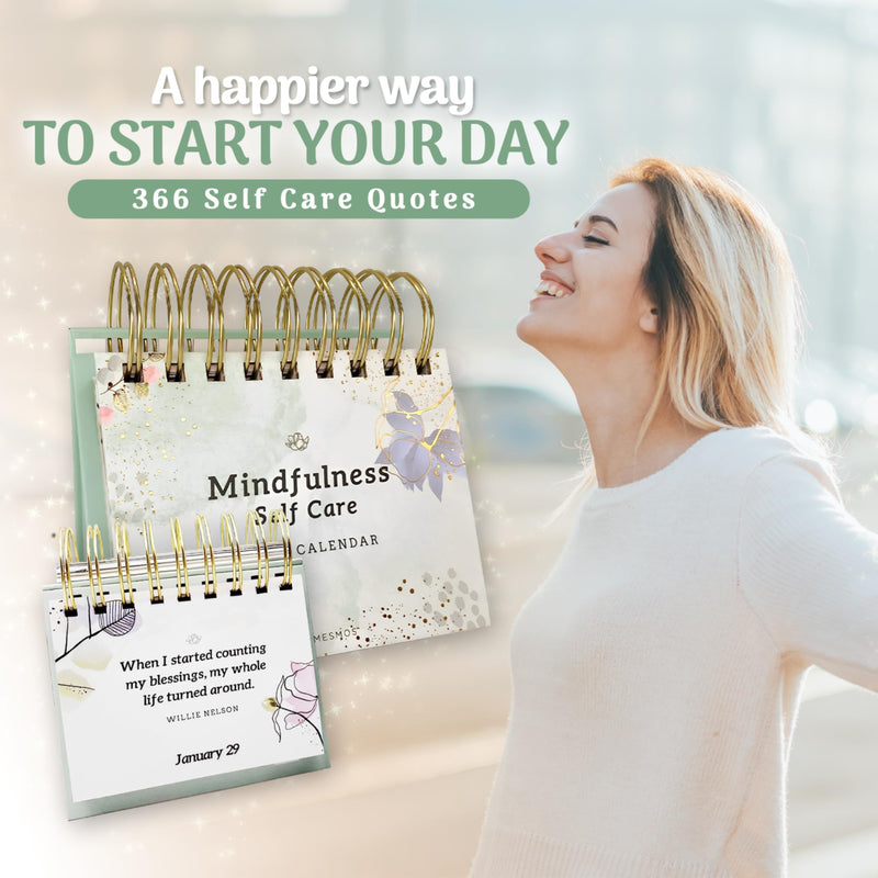 366 Days Daily Mindfulness Flip Calendar for Women Self Care Desk Accessory