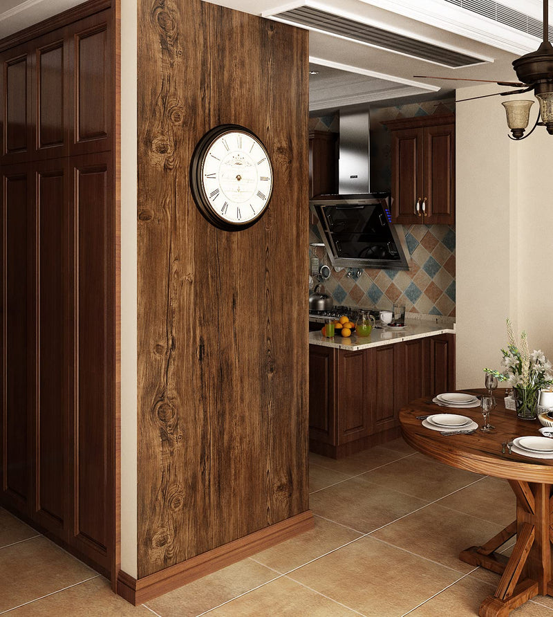 Rustic Brown Wood Grain Contact Paper 24" x 200"