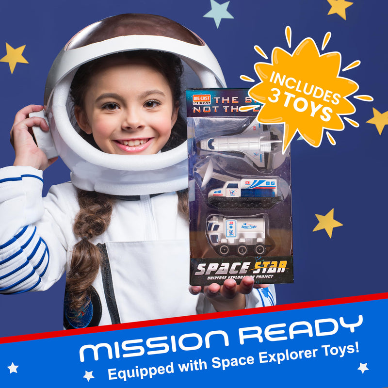 Kids Space Shuttle Explorer Play Tent with LED Lights & Toys