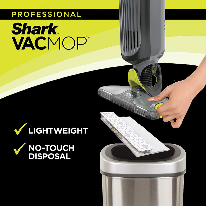 Shark Vm252 Vacmop Pro Cordless Vacuum Mop With Led Lights Pads & Solution Gray