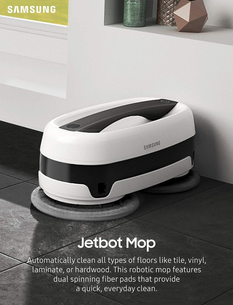 Samsung Jetbot Mop VR20T6001MW Cordless Robot Wet Floor Cleaner