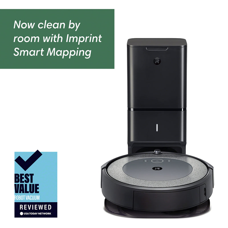 iRobot Roomba i3+ EVO (3550) Self-Emptying Robot Vacuum – Now Clean by Room with Smart Mapping, Empties Itself for Up to 60 Days, Works with Alexa, Ideal for Pet Hair, Carpets, Roomba i3+