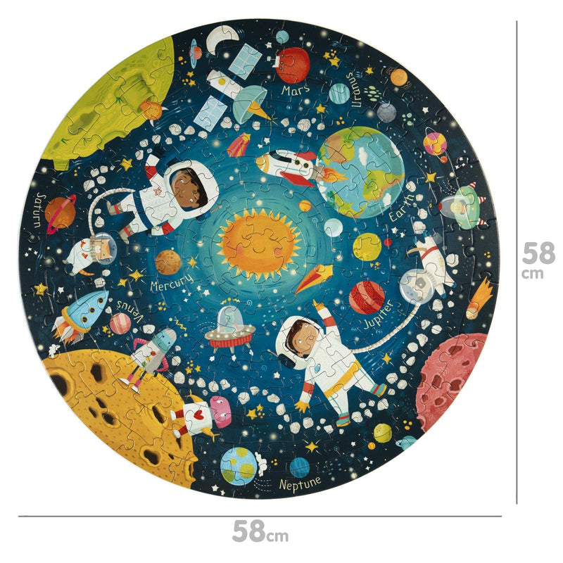 Boppi 150-Piece Space Jigsaw Puzzle for Children | Eco-Friendly 58cm Diameter