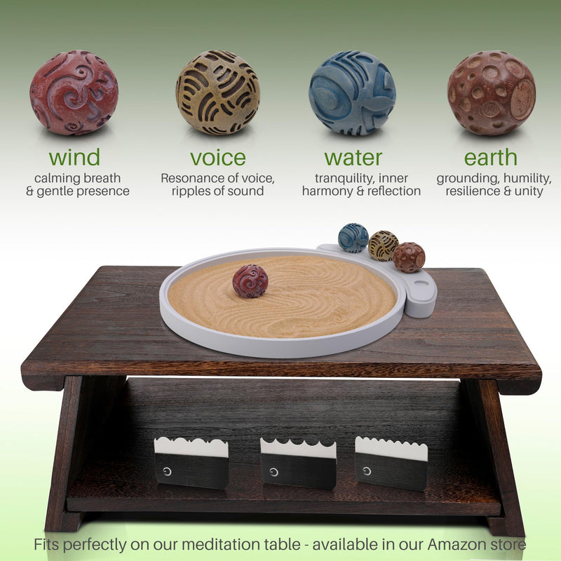 Enso Japanese Zen Garden Kit for Desk Inori Premium Meditation Therapy Set