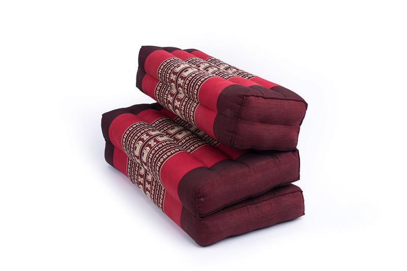 Red Elephant Foldable Meditation Cushion 25.5x19.5 Inches