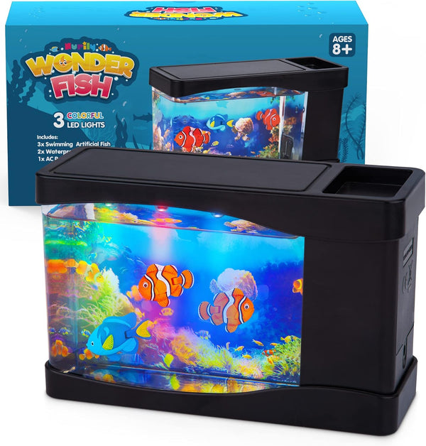 Wonder Fish LED Aquarium Accessory with Lights 7"x4.5"