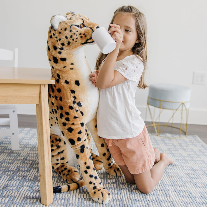 Melissa & Doug Giant Cheetah Lifelike Plush Toy Nearly 3 Feet Tall