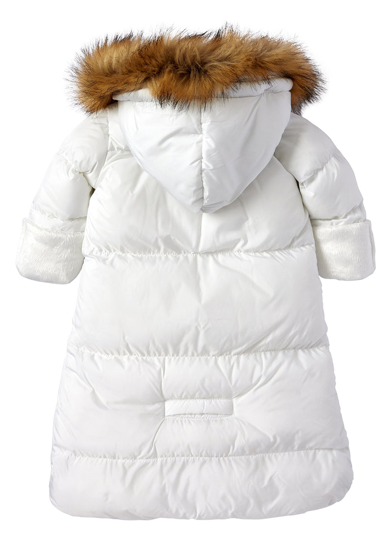 Infant Snowsuit Bunting with Fur Trim - Size 0-6 Months