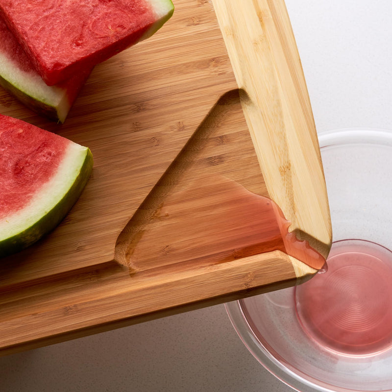 Massive Bamboo Cutting Board with Juicer Groove 30x20 Inches