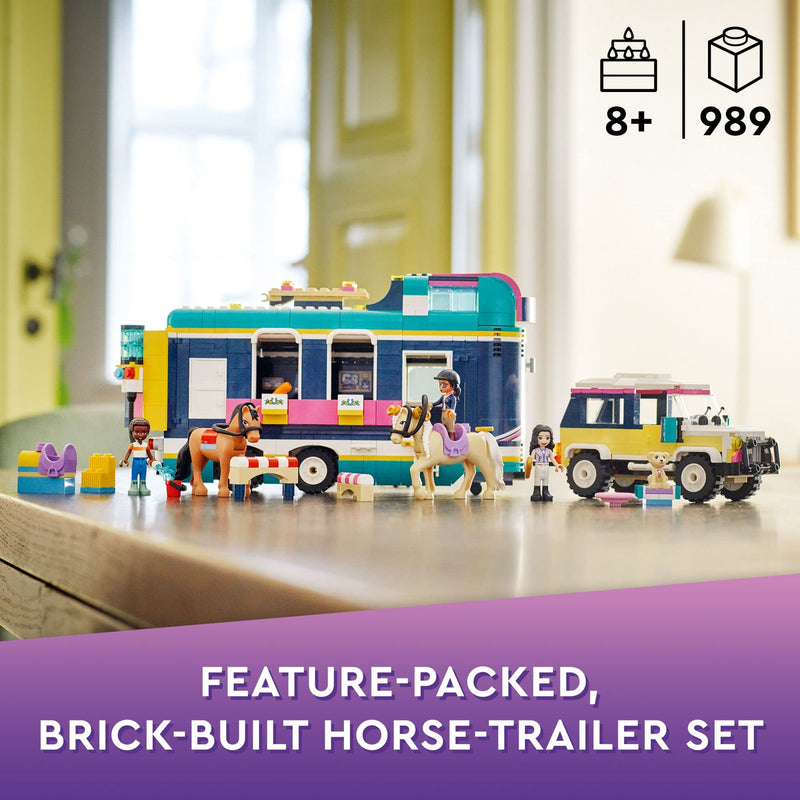 LEGO Friends Horse Show Trailer Playset with Horses & Car