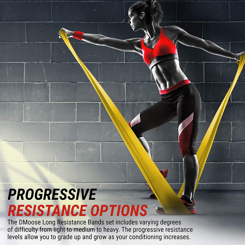 Resistance Bands for Upper & Lower Body, 6 Resistance Levels, Multicolor (6 Pack)