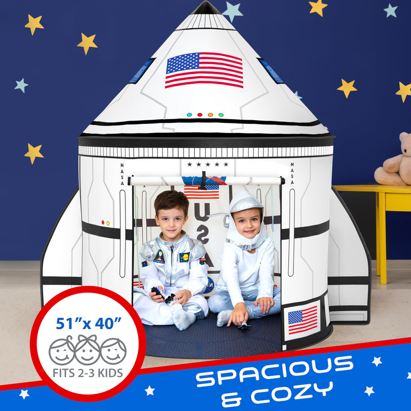 Interactive Space Shuttle Explorer Tent with LED Lights & Sounds