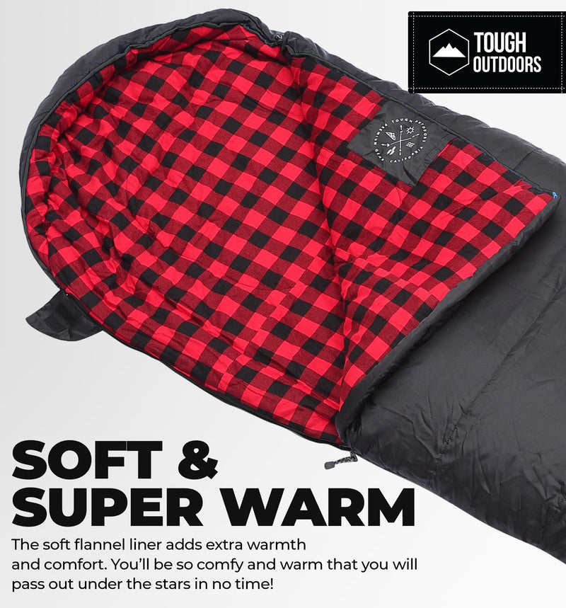 Extra Large Waterproof Sleeping Bag with Compression Sack