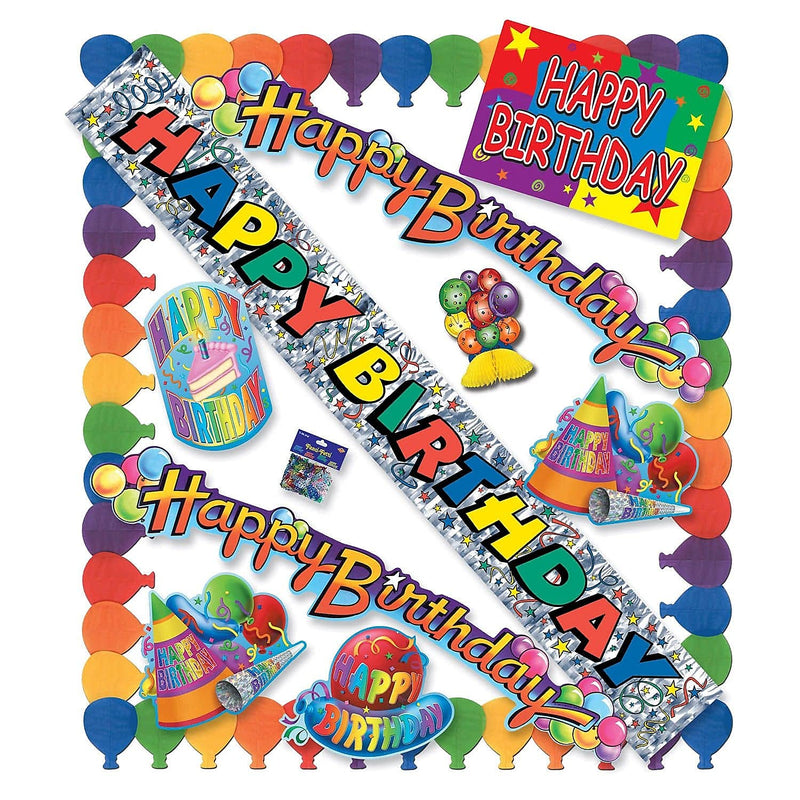 Beistle Mulicolor Happy Birthday Party Kit