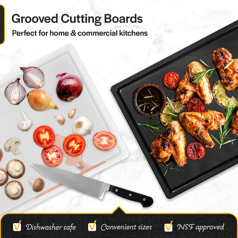 Thirteen Chefs Plastic Cutting Board with Juice Groove 20x15