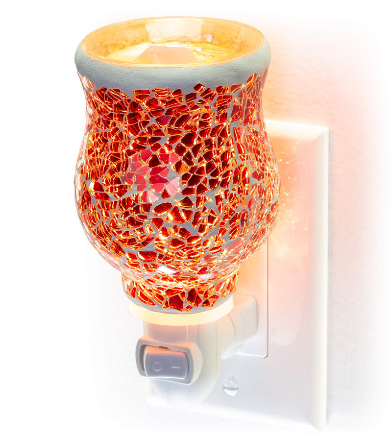 Dawhud Direct Wall Plug in Wax Warmer Mosaic Glass Radiant Sienna Electric