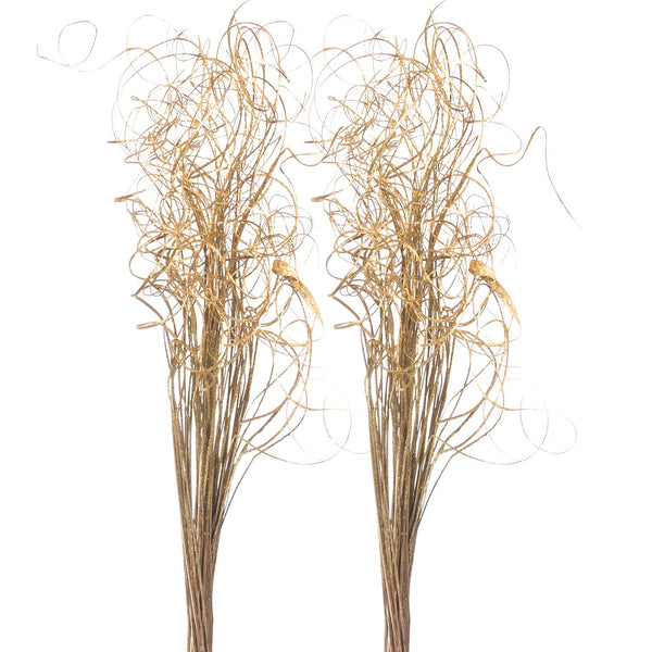 Sparkling Gold Curly Ting Ting Branches - 75 Pack