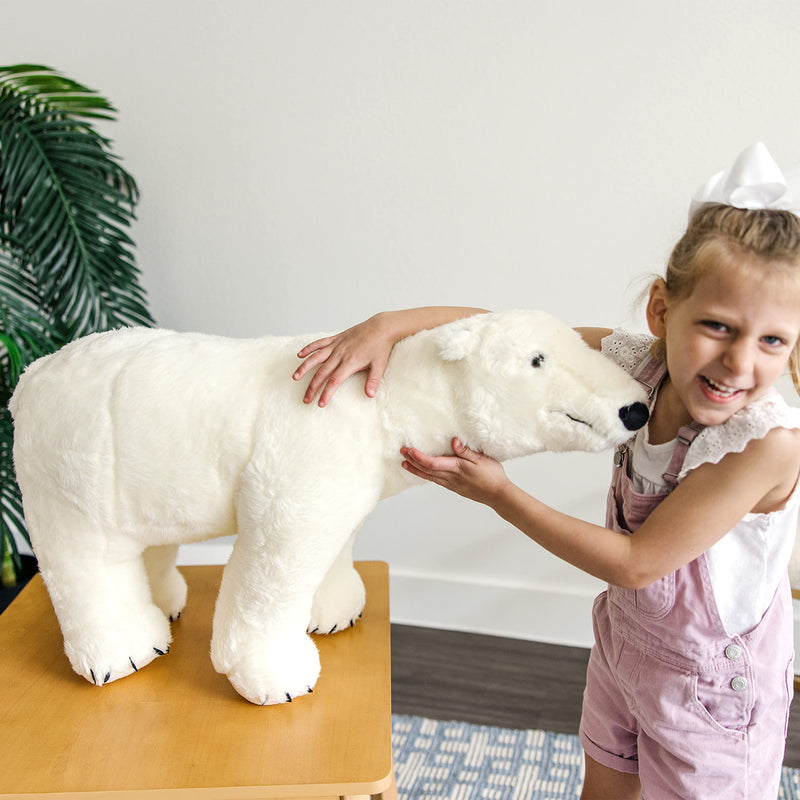 Melissa & Doug Giant Polar Bear Plush Toy - 34" Realistic Stuffed Animal