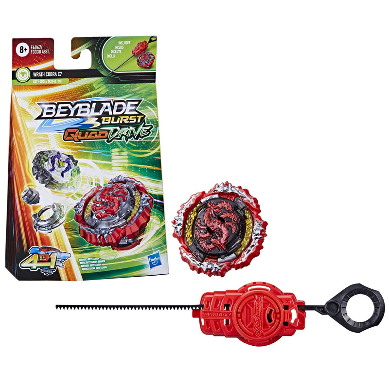 Beyblade Burst Quaddrive Wrath Cobra C7 Starter Defense Attack Includes Launcher