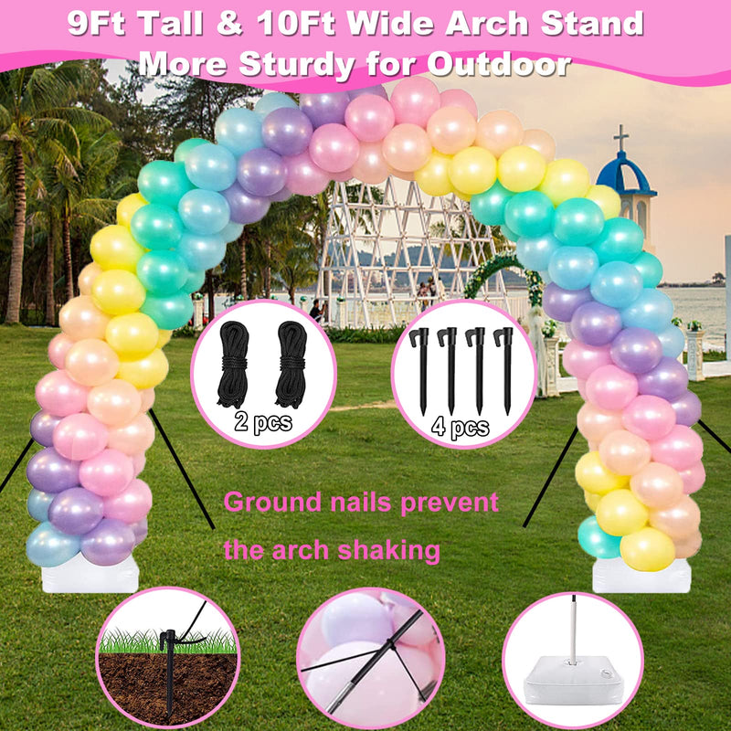 Balloon Arch Kit and Balloon Pump Electric, 10ft Wide Adjustable Balloon Arch Stand