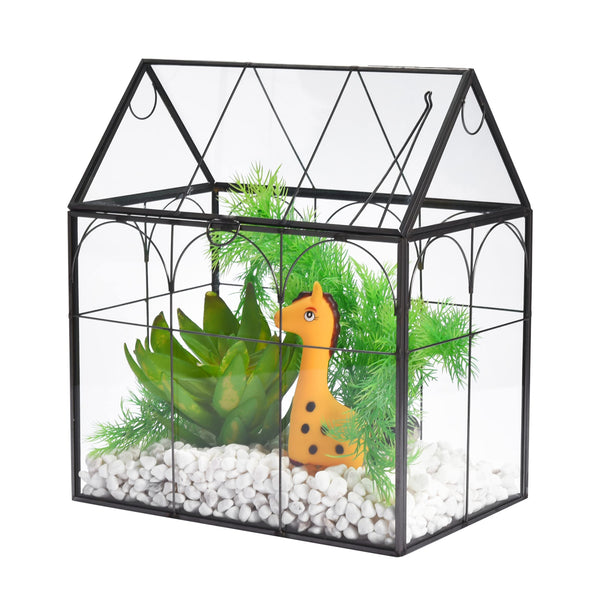 Glass Terrarium Lid Indoor Greenhouse Plant Decor 9x11x6 Inch Dome Terrarium Kit