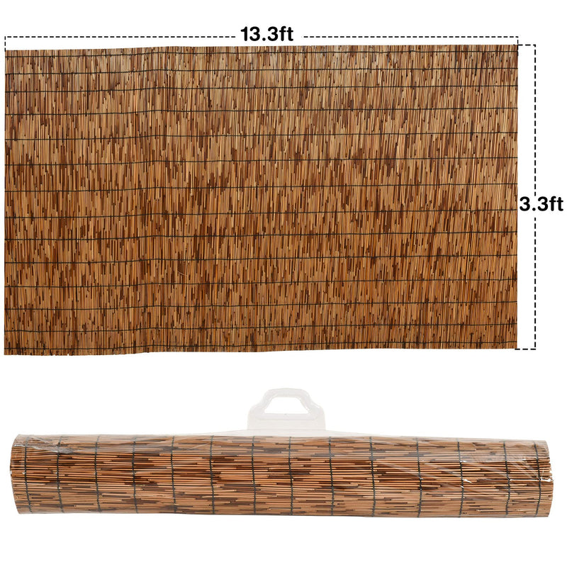 Eco-Friendly Natural Reed Fence for Garden Privacy - 3.3x13.3 ft