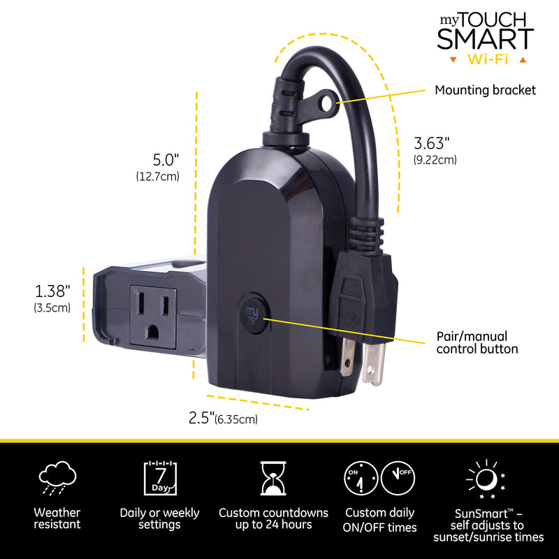 myTouchSmart WiFi Outdoor Smart Light Switch with Alexa Google Control