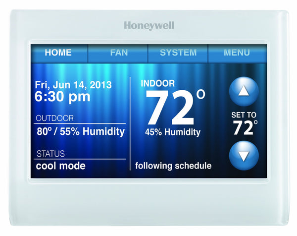 Honeywell Wi Fi 9000 Color Touch Screen Programmable Thermostat 3.5 X 4.5 Inch