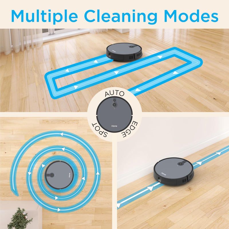 iHome AutoVac Juno Robot Vacuum with Mapping Technology, 120 Minute Runtime, App + Remote Control (Refurbished)