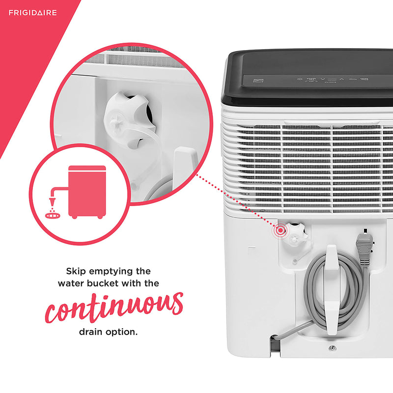 Frigidaire 35 Pint Dehumidifier With Washable Filter & Custom Humidity Control White