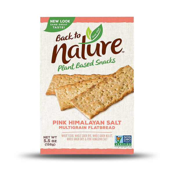 Back to Nature Pink Himalayan Salt Multigrain Crackers 5.5 Ounce