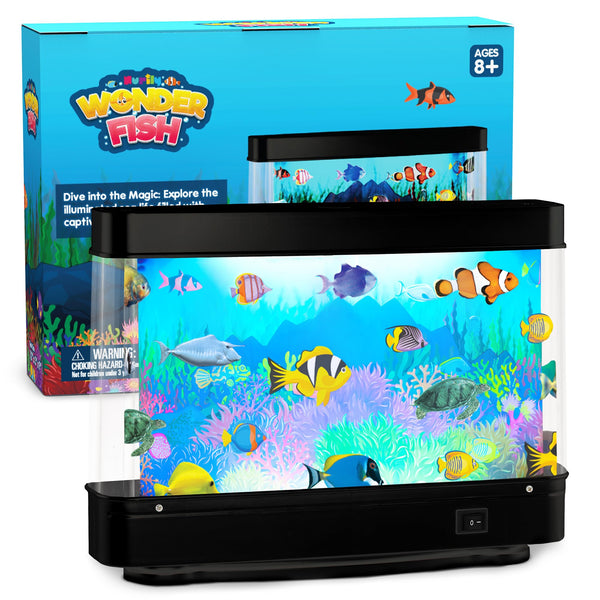 LED Virtual Ocean Aquarium Night Light with Moving Fish