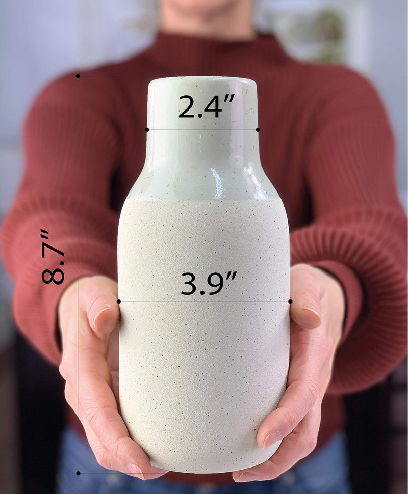 Modern Glazed Ceramic Vase 8.7 Inch