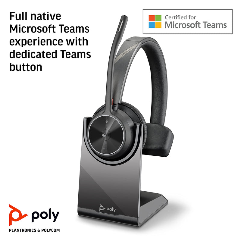 Poly Voyager 4310 UC Wireless Headset with Charge Stand USB C Teams Version