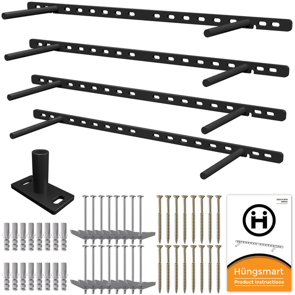 Heavy Duty 6-Inch Floating Shelf Brackets - Set of 4