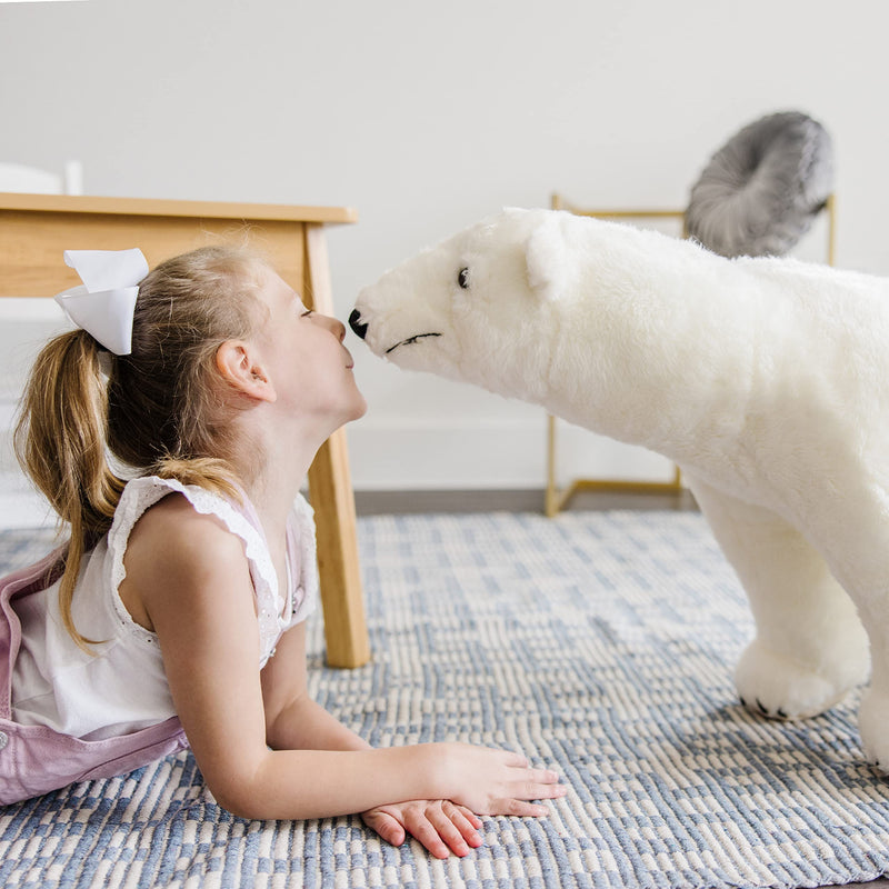 Melissa & Doug Giant Polar Bear Plush Toy - 34" Realistic Stuffed Animal