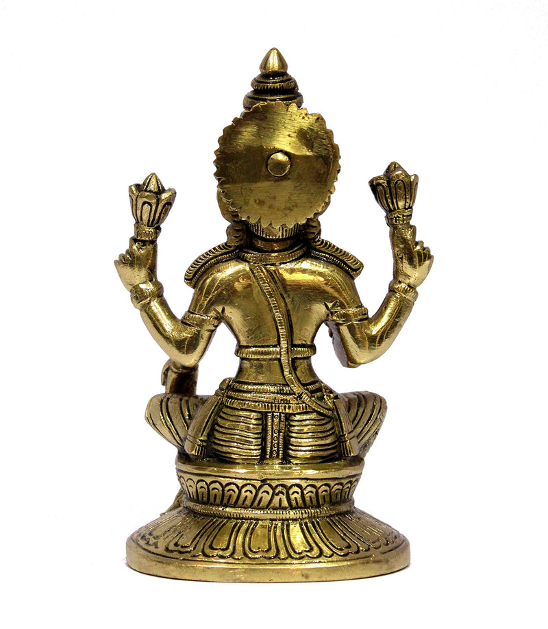 Esplanade Brass Lakshmi Goddess Murti 6.75 Statue Pooja Idol Golden Home Decor