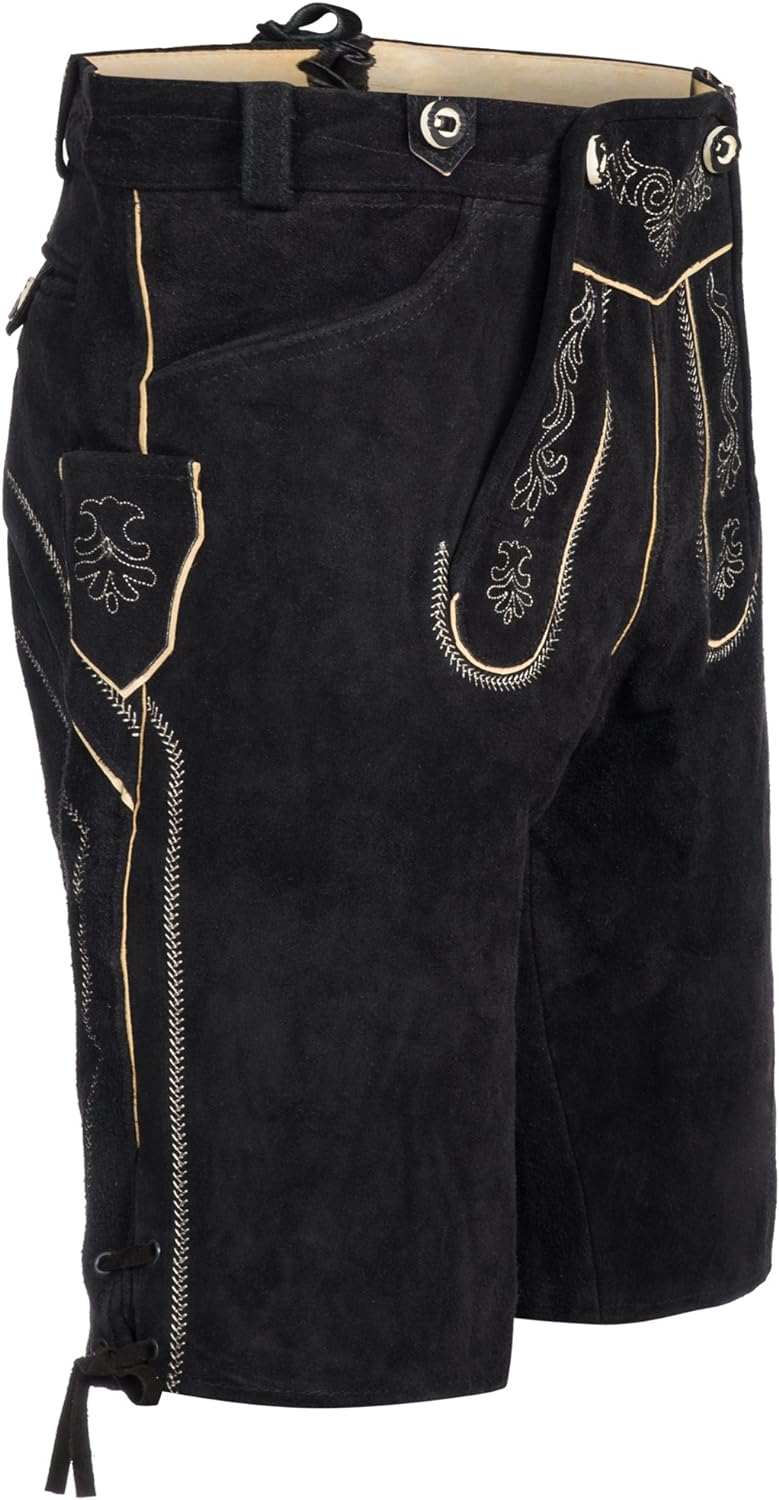 Gaudi-Leathers Men's Traditional Pants Short 48 Black