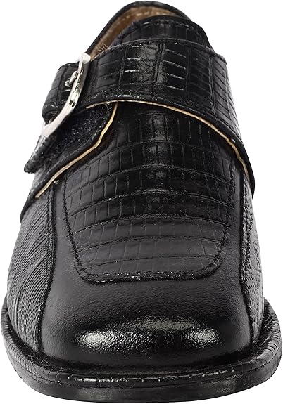 LIBERTYZENO Boys Black Genuine Leather Shoes - Size 9