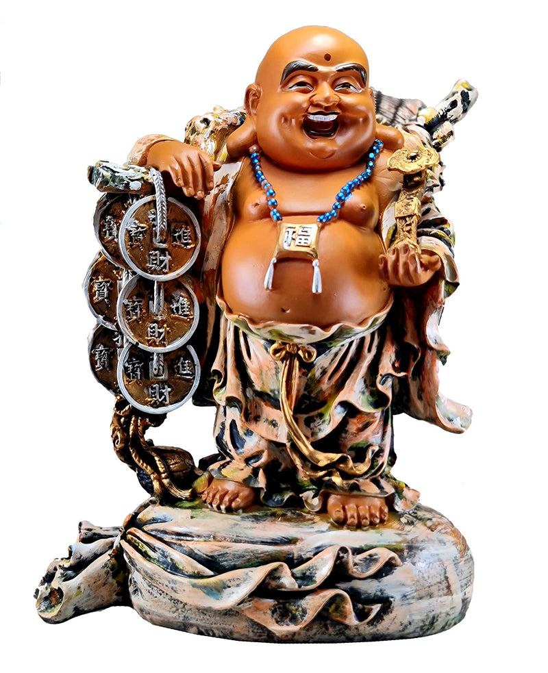 eSplanade Resin Laughing Buddha Statue Feng Shui Figurine Showpiece