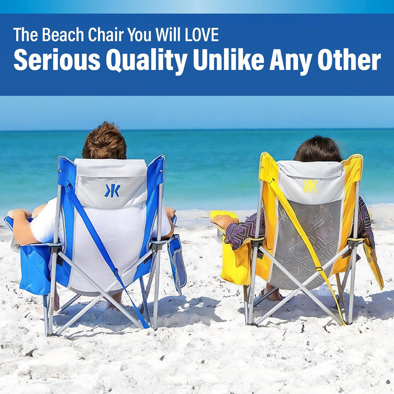 Kijaro Beach Chair with Cooler and Pillow, One Size