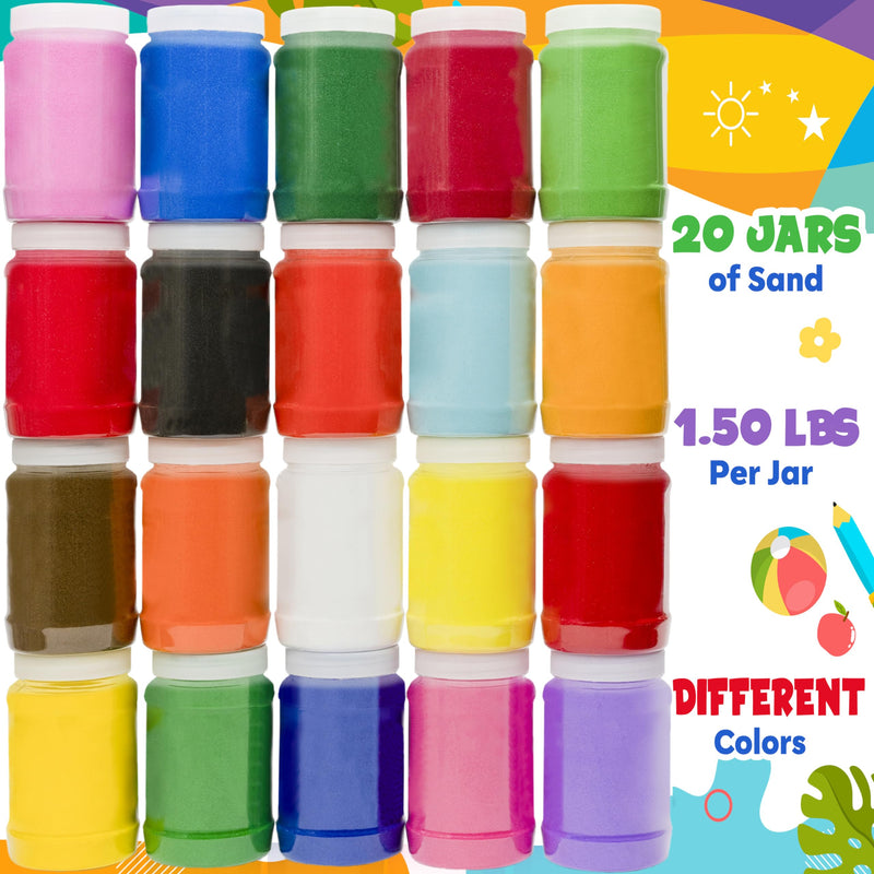 Toyssio Multicolor Sand Art Craft Kit - 30 lbs