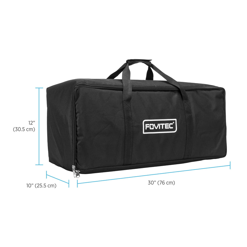 Fovitec 30x12x10 Photography Studio Lighting Equipment Bag Nylon Dual Zippers