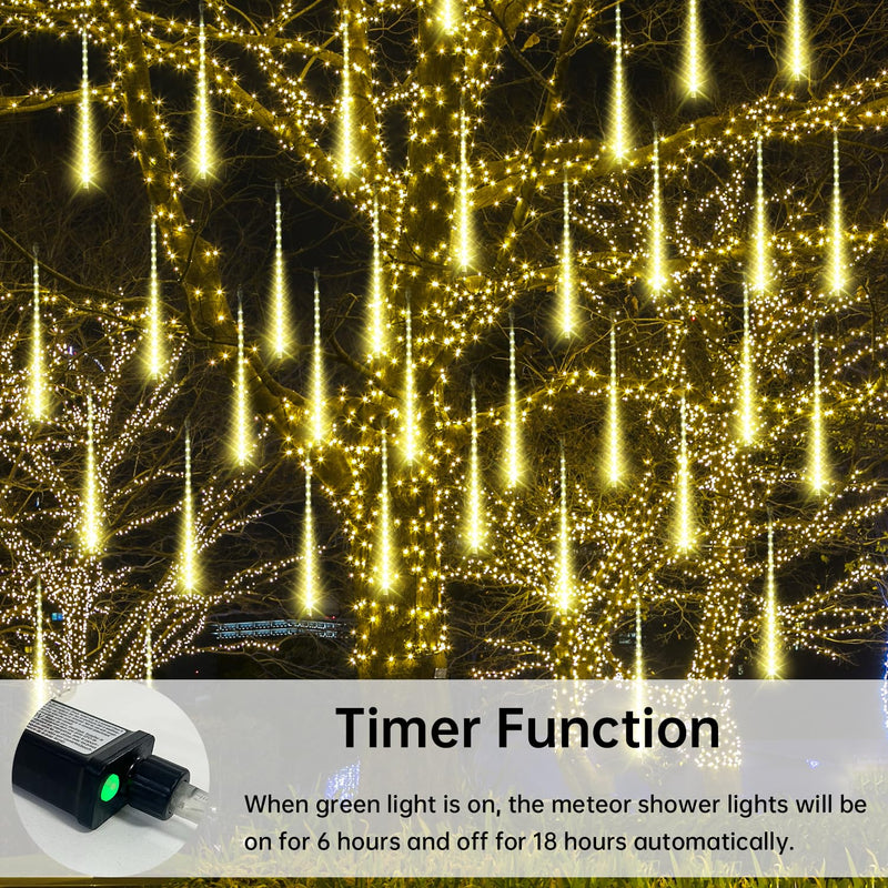 Aluan Meteor Shower LED Lights 20 Tube Outdoor Waterproof