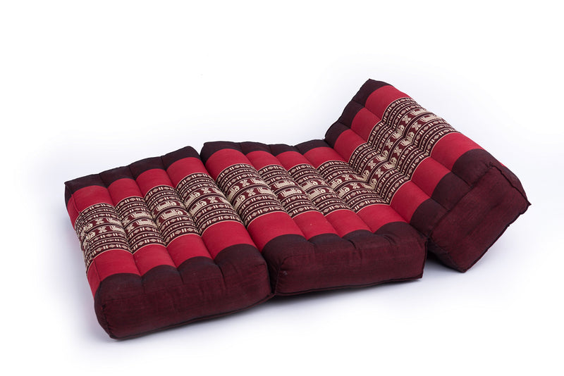 Red Elephant Foldable Meditation Cushion 25.5x19.5 Inches