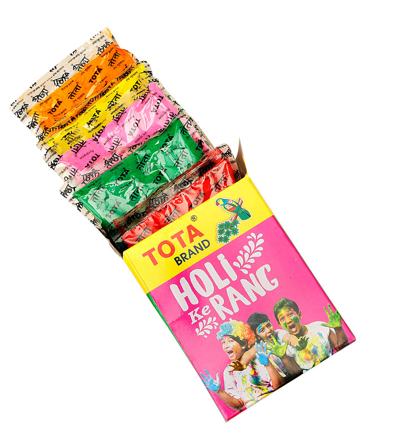 Tota Holi Ke Rang 5 Shades of Gulal Holi Colours Gift Box 375g Nontoxic