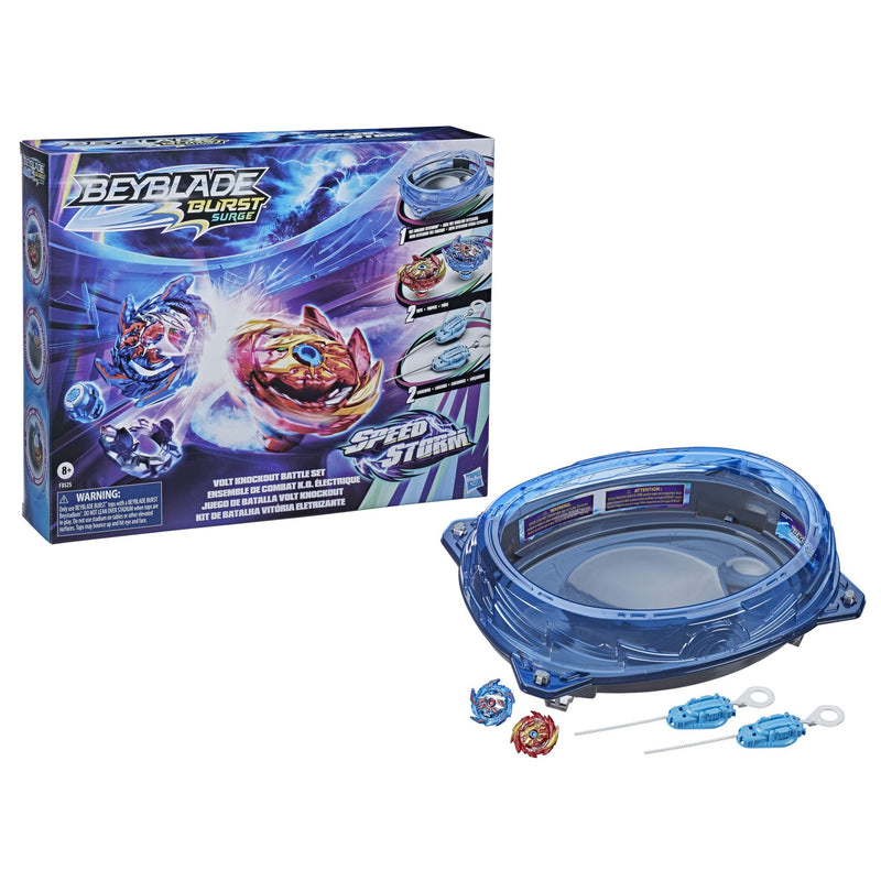 Beyblade Burst Surge Speedstorm Volt Knockout Battle Set - 2 Tops & Launchers