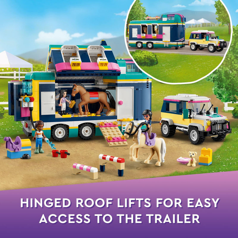 LEGO Friends Horse Show Trailer Playset with Horses & Car