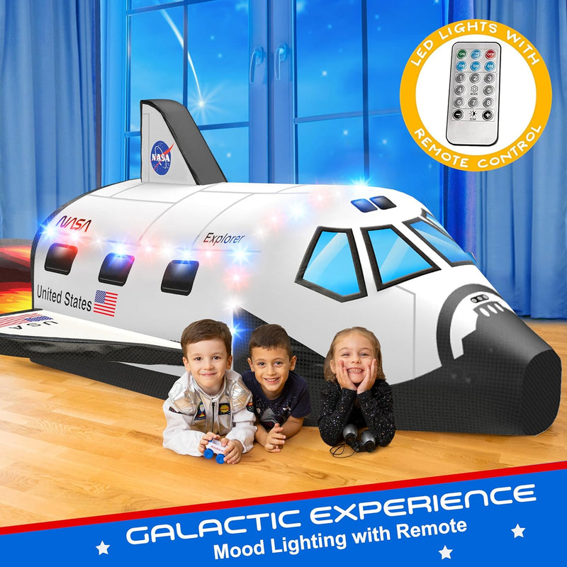 Space Explorer Aerodome with LED Lights & Blast-Off Button Indoor Tent for Kids