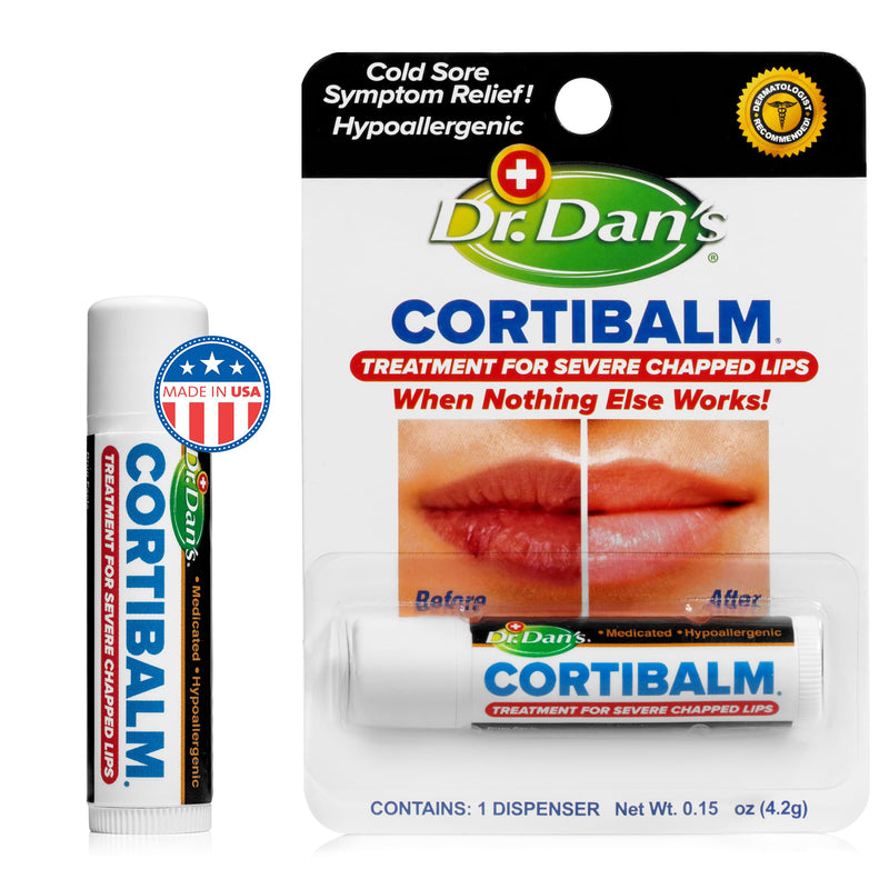 Dr Dan's Cortibalm Healing Lip Balm for Dry Cracked Lips 1 Pack